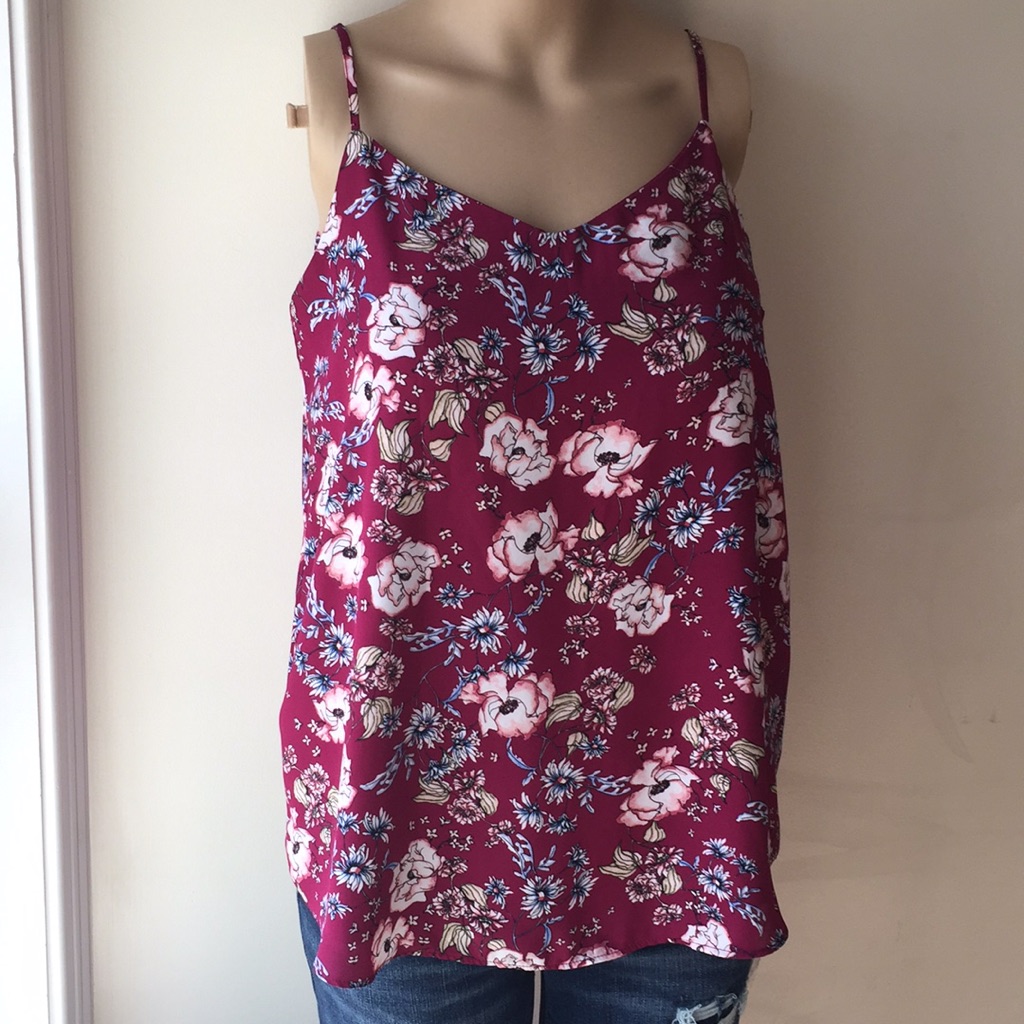 Pink Flower Tank Top.